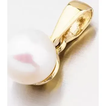 Šperk Dámský přívěsek žluté zlato 585 perly 452P-135040