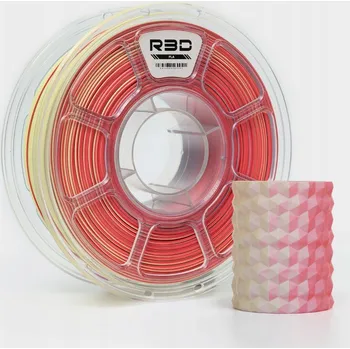 Filament R3D PLA Magic MATTE 1.75mm 1kg Tri-Color Červená Žlutá Modrá vícebarevný matný