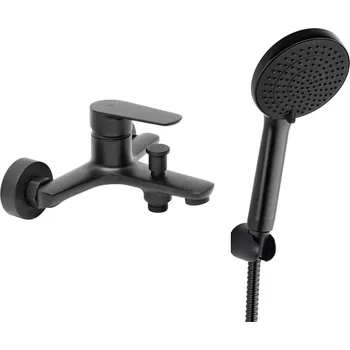 Vodovodní baterie Vanová baterie SAT Mood s vanovým setem 150 mm černá matná SATBSMOOD222CSET1 - SATBSMOOD222CSET1