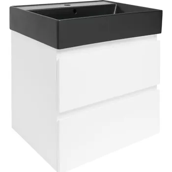 Koupelnový nábytek Koupelnová skříňka s umyvadlem SAT B-Way 59x50x45 cm bílá lesk BWAY260WU2BB - BWAY260WU2BB