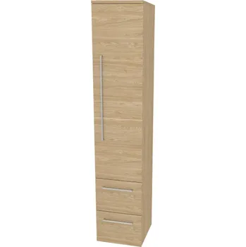 Kotel Mereo Bino, koupelnová skříňka vysoká 163 cm, pravá, Multidecor, Dub olejovaný - CN698DUO1