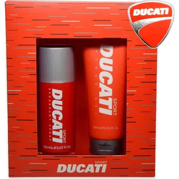 DUCATI dárková sada SPORT sprchový gel 200 ml + deodorant 150 ml red