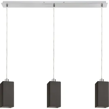 LIZ III 80 závěsná černá sklo/chrom 230V LED E27 3x15W