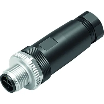 Binder 99 0689 32 04 Kabelový konektor M12 samec, kontakty: 3+PE, 6,0-8,0 mm, nestíněný, šroubovací svorka, IP67, UL, VDE