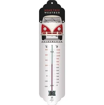 Domácí teploměr NOSTALGIC ART teploměr VOLKSWAGEN ROAD TRIP WEATHER white/black