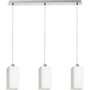LIZ III 60 závěsná opálové sklo/matný nikl 230V LED E27 3x15W
