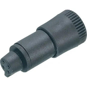 Elektrický konektor Binder 09 9748 70 03 Zásuvný kabelový konektor, kontakty: 3, 2,5-4,0 mm, nestíněný, pájený, IP40