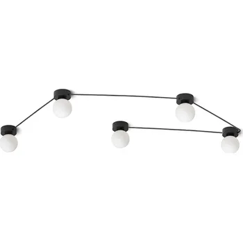 VELA V stropní černá opálové sklo 230V LED G9 5x6W