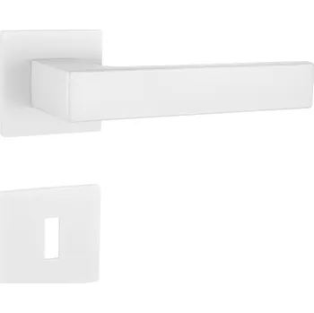 Dveřní kování TI - SQUARE - HR 4275Q 5S rozety BBQ, klika/klika WS - Bílá matná (152)