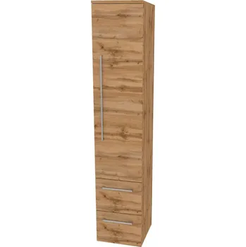 Kotel Mereo Bino, koupelnová skříňka vysoká 163 cm, pravá, Multidecor, Dub Wotan - CN698DWOT