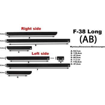 Lišta karosérie Lišty dveří VW Transporter T6 2015 5 dveří Long F38AB