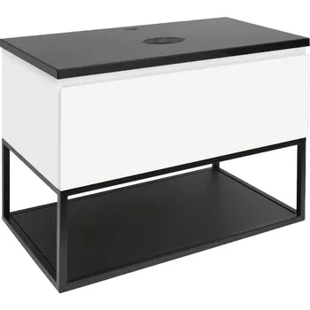 Koupelnový nábytek Koupelnová skříňka s krycí deskou SAT B-Way 59x50x45 cm bílá lesk BWAY60WZF - BWAY60WZF