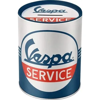 Pokladnička NOSTALGIC ART pokladnička VESPA SERVICE white/blue