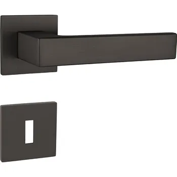 Dveřní kování TI - SQUARE - HR 4275Q 5S rozety BBQ, klika/klika T - Titan (141)