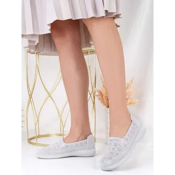 Dámské mokasíny KOKA Shoes fashion Šedé mokasíny 22502-5STO Velikost: 38