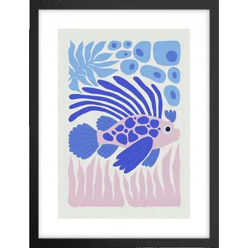 Obraz Obraz plakát v černém rámu do obýváku 30x40 ryba foto plakáty na zeď