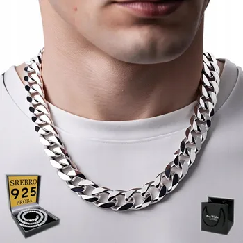 Řetízek SILNÝ Stříbrný Řetízek Pánský Řetízek STŘÍBRO ryzosti 925 ŘETÍZEK 11mm CELÁ Pancr