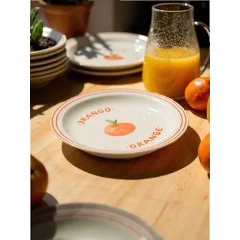 Talíř Sinsay - Keramický talíř s potiskem - oranžová - 854FZ-22X - 854FZ-22X-ONE