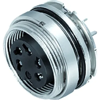 Elektrická zásuvka Binder 09 0116 290 05 Konektor M16 pro montáž na panel, kontakty: Stíněný, THT, IP67, UL, upevnění zepředu, 5 (05-a)