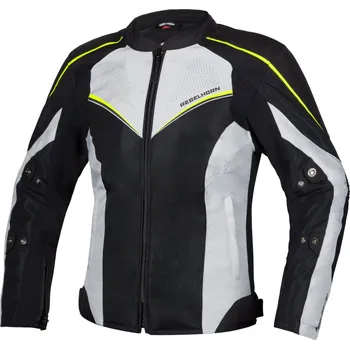 Moto bunda REBELHORN bunda HIFLOW IV dámská black/silver/fluo yellow - XL