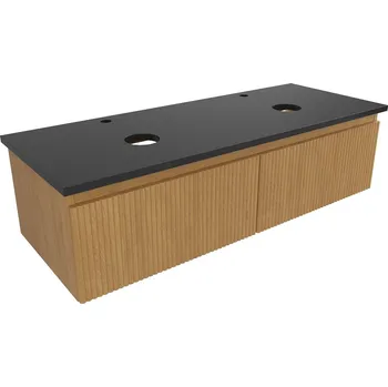 Koupelnový nábytek Koupelnová skříňka s krycí deskou SAT Evolution 118x30x44,5 cm dub medový mat SATEVO120DMZ - SATEVO120DMZ