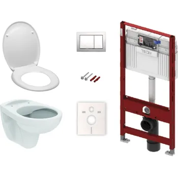 Cenově zvýhodněný závěsný WC set TECE do lehkých stěn / předstěnová montáž+ WC S-Line S-line Pro KMPLSIKOTSCR - KMPLSIKOTSCR