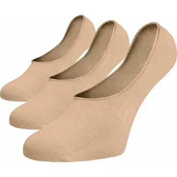 Dámské ponožky Neviditelné ponožky ťapky tělové 3pack Béžová Bavlna 39-41