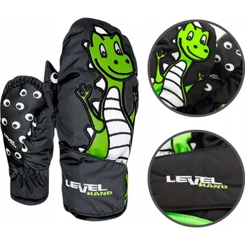 Rukavice Dětské zimní lyžařské rukavice LEVEL, velikost 4-5 let