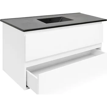 Koupelnový nábytek Koupelnová skříňka s umyvadlem SAT B-Way 99x50x45 cm bílá lesk BWAY2100WU4B - BWAY2100WU4B