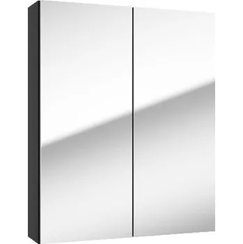 Koupelnový nábytek kielle Zrcadlová skříňka, 60x73x15 cm, matná černá - 50118604