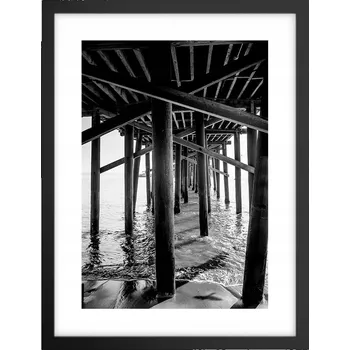 Obraz Obraz plakát v černém rámu do obýváku 30x40 molo foto plakáty na zeď