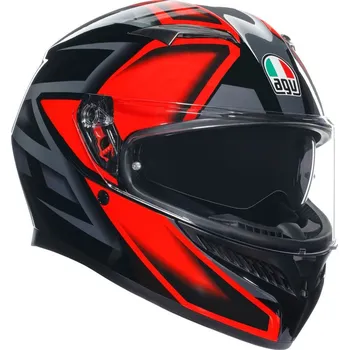 Helma na motorku AGV přilba K-3 Compound black/red - 2XL