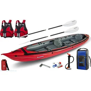 Kajak Gumotex Seawave SET 2 - v ceně super rychlá pumpa SUPER-F s manometrem, pádla TNP Wolferine 706.2 2-dílné s nastavitelným úhlem, kajakářská vesta Aquarius MQ PRO vybavená kapsami na zip.