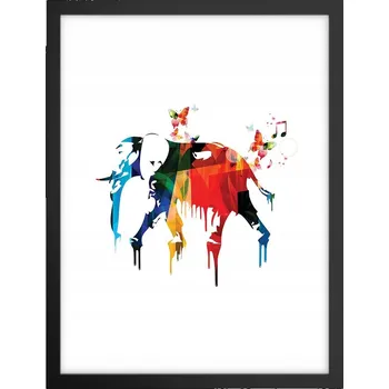 Obraz Obraz plakát v černém rámu do obýváku 30x40 abstrakce plakáty na zeď