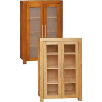 Knihovna Vitrína DELTA 22 z masivu Barevné provedení: Přírodní