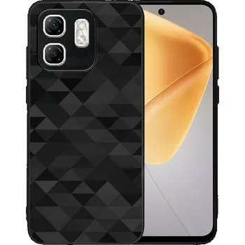 Pouzdro na tablet VSECHNONAMOBIL 110893 MY ART Ochranný kryt pro Infinix Hot 50i BLACK TROJÚHELNÍKY (232)