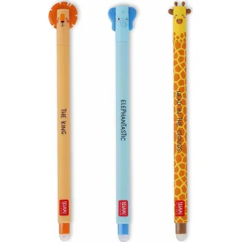 Legami set gumovacích per – Savana – modrá, černá, oranžová