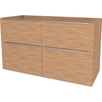 Kotel Mereo Mailo, koupelnová skříňka 121 cm, chrom madlo, Multidecor, Light Select Walnut - CN593SLSW1