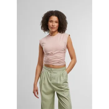 Ladies Cropped Wrapped Top - powderrose S
