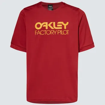 cyklistický dres OAKLEY cyklo dres FACTORY PILOT MTB II Ss iron red - XL