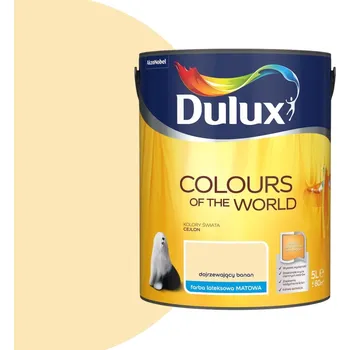 barva na zeď Dulux 5l latexová Barva na zeď, matná, s příchutí zrání banánu