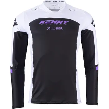 cyklistický dres KENNY dres PERFORMANCE 24 solid black/purple - S