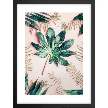 Obraz Obraz plakát v černém rámu do obýváku 30x40 botanika plakáty na zeď