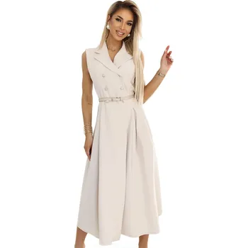 Dámské šaty Numoco 596-1 béžové uni