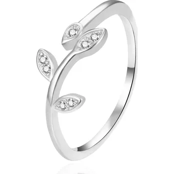 Prsten Agato Třpytivý stříbrný prsten s lístečky AGT-R65W 52 mm + 2 měsíce na vrácení zboží