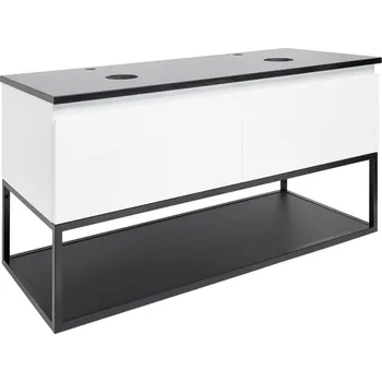 Koupelnový nábytek Koupelnová skříňka s krycí deskou SAT B-Way 119x30x45 cm bílá lesk BWAY120WTKF - BWAY120WTKF
