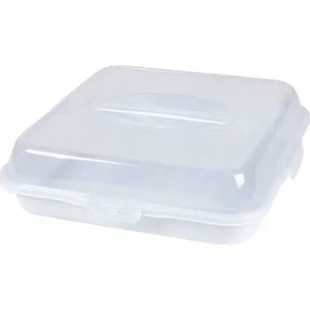 Dóza na potraviny ČTVERCOVÁ DÓZA NA DORT S UCHEM 36x36 cm