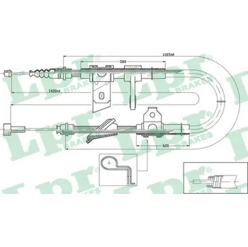 Lanko parkovací brzdy Lanovod parkovací brzdy LPR C0021B