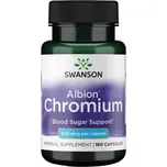 Swanson Chromium Chelated (chrom v chelátové vazbě), 200 mcg, 180 kapslí Doplněk stravy