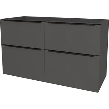 Kotel Mereo Mailo, koupelnová skříňka 121 cm, černé madlo, Multidecor, Šedý diamant - CN593SBSEDD